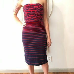 McQ Alexander McQueen TIGER STRIPES strapless